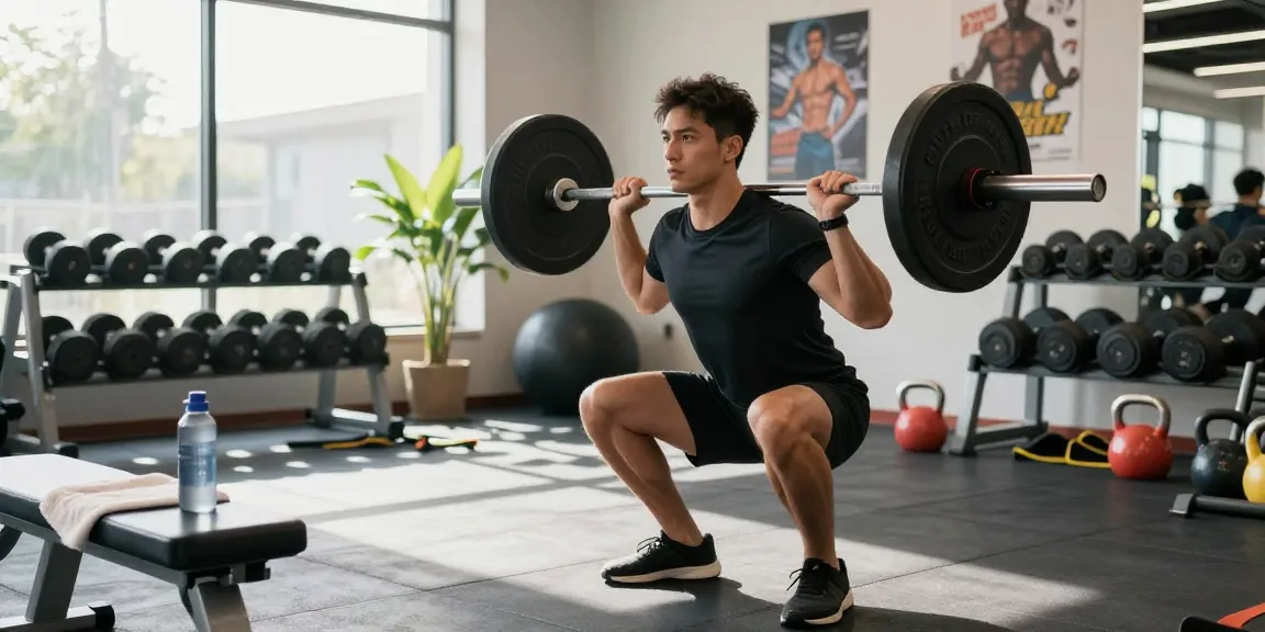 Man exercising with Selliza Steroids in a modern gym environment.