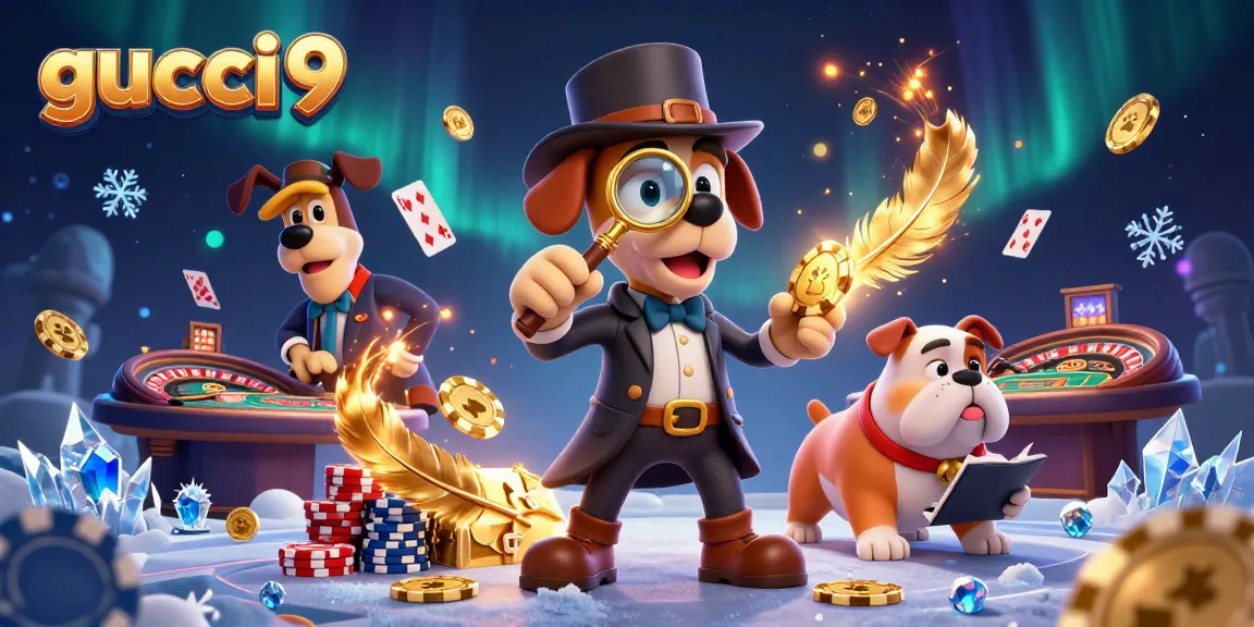 Engage with gucci9's thrilling casino experience featuring a detective unraveling poker mysteries.