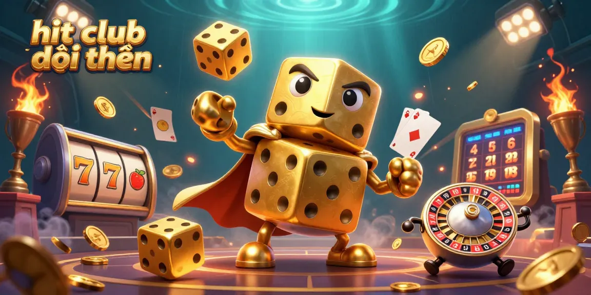 Experience exciting gameplay at hit club đổi thưởng with golden dice and vibrant gaming elements.