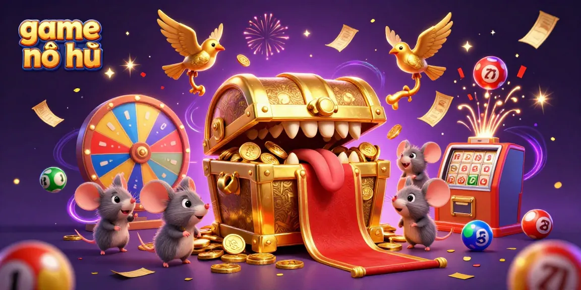 Experience the excitement of game nổ hũ with vibrant animated elements and dynamic prize opportunities.