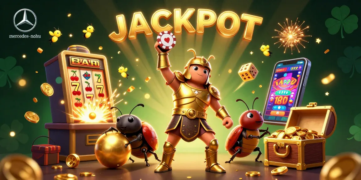 Experience jackpots with mercedes-nohu while a heroic beetle wins big in a vibrant casino scene.