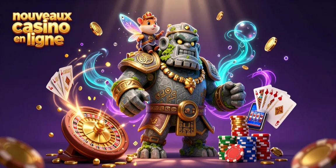 Jouer aux nouveaux casinos en ligne avec des personnages féériques entourés de pièces et de jeux captivants.