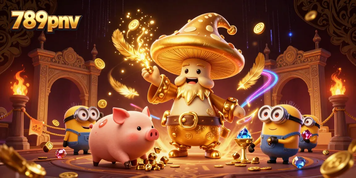 Experience exhilarating gameplay at 789pnv with a vibrant 3D casino scene full of treasures.