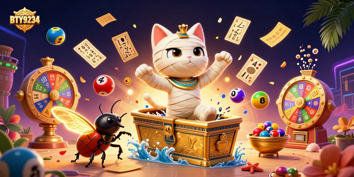 Experience fortune with BTY9234's energetic casino scene featuring a thrilling lottery atmosphere.